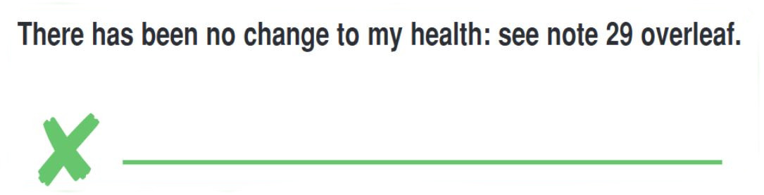 DL25 Section - Health declaration